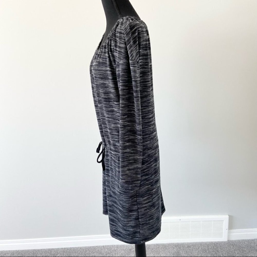 Loft Space Dye Scoop Neck Casual Dress Waist  Tie - Picture 2 of 15